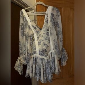 Barely used blue and white floral dress
